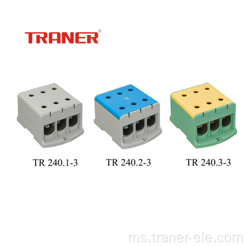 Blok Terminal Universal Kuning/Hijau 240mm2 tiga arah